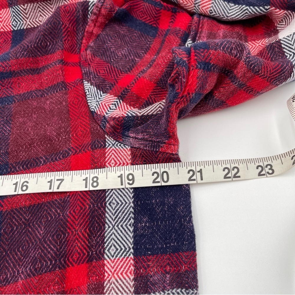 Free People Easy Street Plaid Shirt Buttondown Flannel Size Flowy Lightweight - Picture 10 of 11